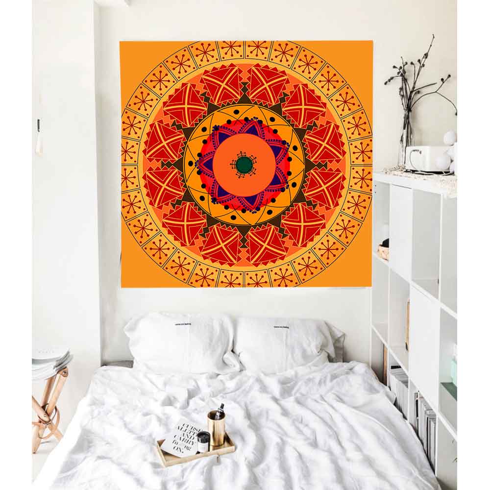 Simsant Mandala Tapestry Hippie Bohemian Galaxy Psychedelische Bloem Muur Opknoping Wandtapijten Voor Woonkamer Slaapkamer Home Decor