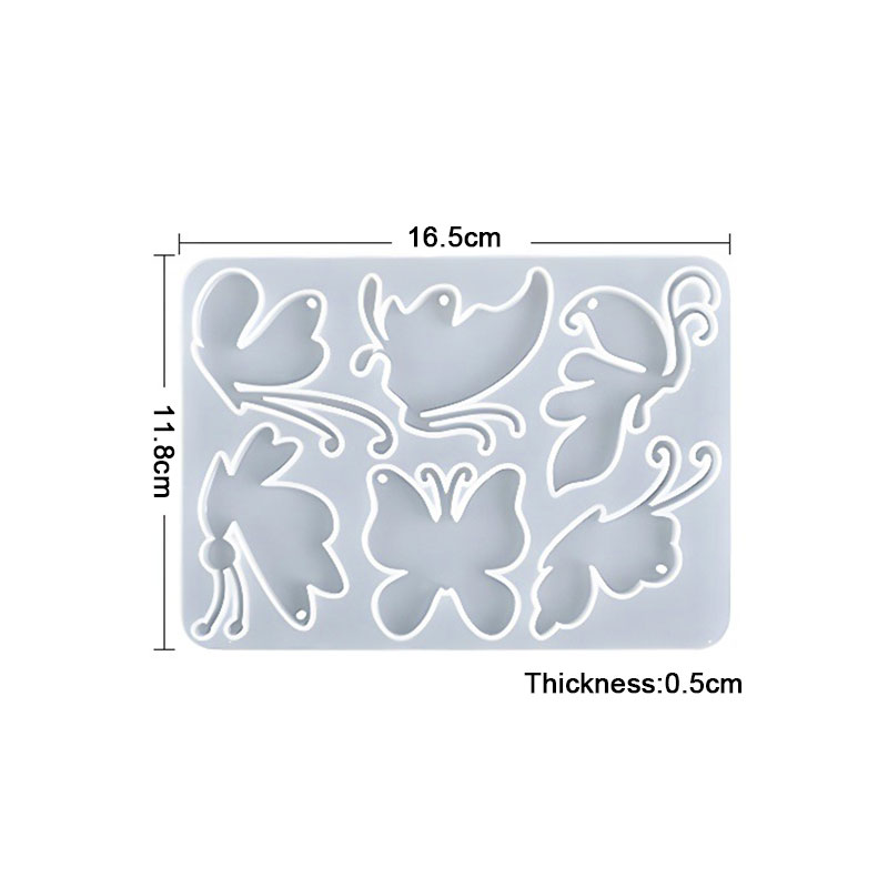 Voor Plezier Epoxyhars Siliconen Mal Forsleutelhanger Hanger Vlinder Ketting En Oorbellen Diy Ambachten Sieraden Ornamenten Maken Ambachten: Licht Geel