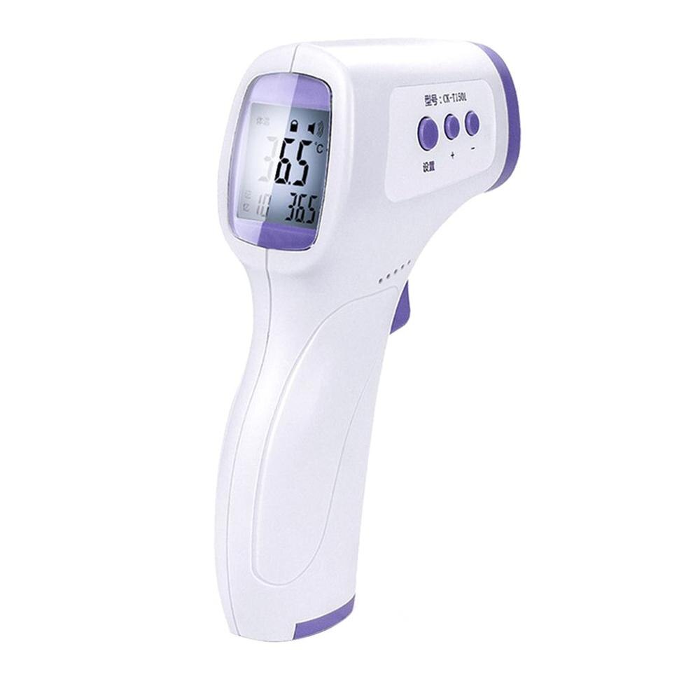 Infrared Thermometer Digital Non-Contact Forehead Temperature Sensor Digital Infrared Thermometer Fever Digital Measure Tool: purple white