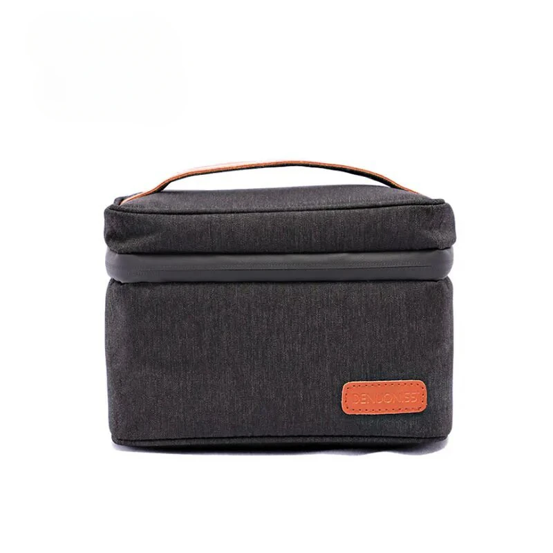 Lunch Bag Small Cooler Bag Protable Fridge Oxford Food Refrigerator Bag EVA Insulated Picnic Bags Isothermal Cooler Ice Box Bags: Beige