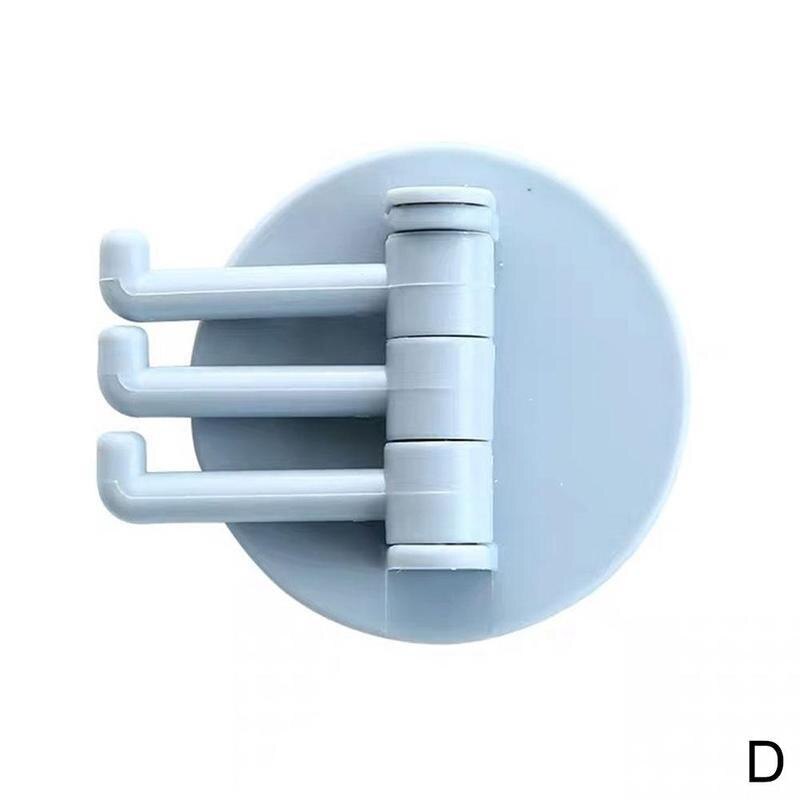 Crochet adhésif sans couture fort roulement bâton crochet rotatif cuisine mur cintre salle de bains cuisine fournitures crochets 3 en 1: D