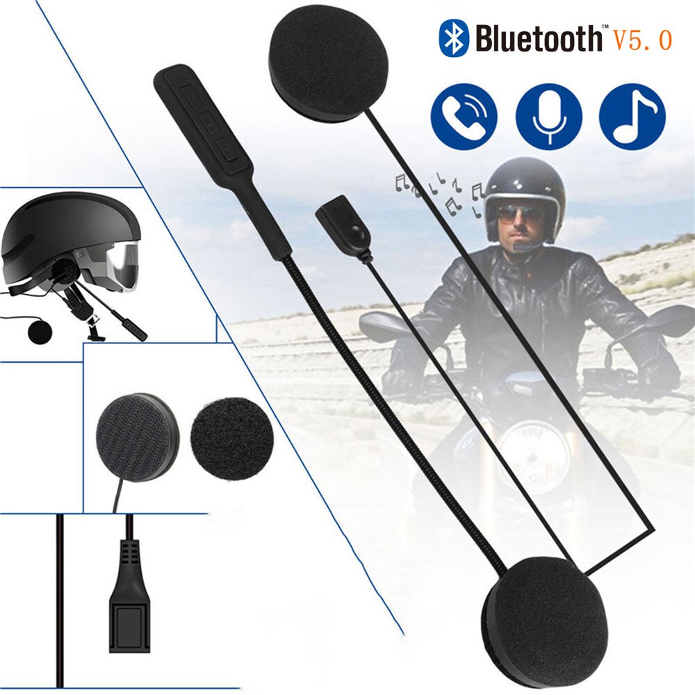 Bluetooth 5.0 Moto Helmet Headset Wireless Handsfree Stereo Earphone Motorcycle Helmet Headphones MP3 Speaker