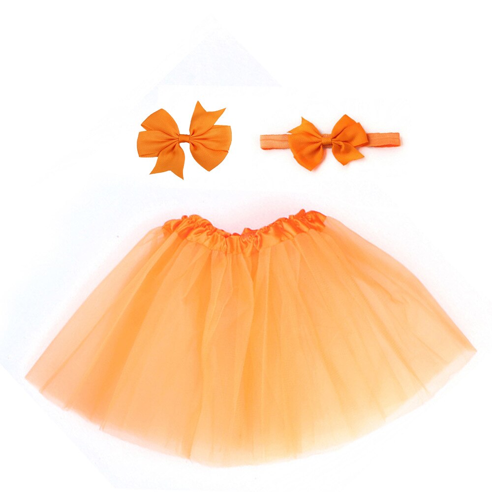 Neue freundlicher bogen Baby haar zubehör haar Clip Süssigkeit farbe Baby pettiskirt freundlicher Felsen haar Band einstellen: Orange