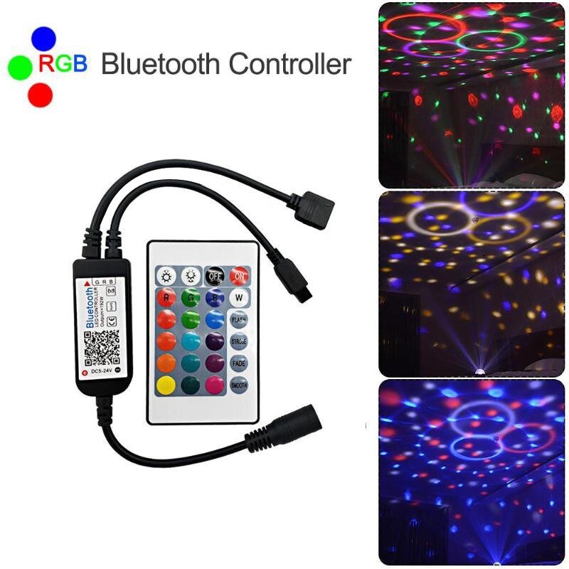 DC 5V 12V 24V Bluetooth LED RGB controller Mit 24Key IR Led Controller 12v Fernbedienung für 5630 5050 3528 2835 LED Streifen