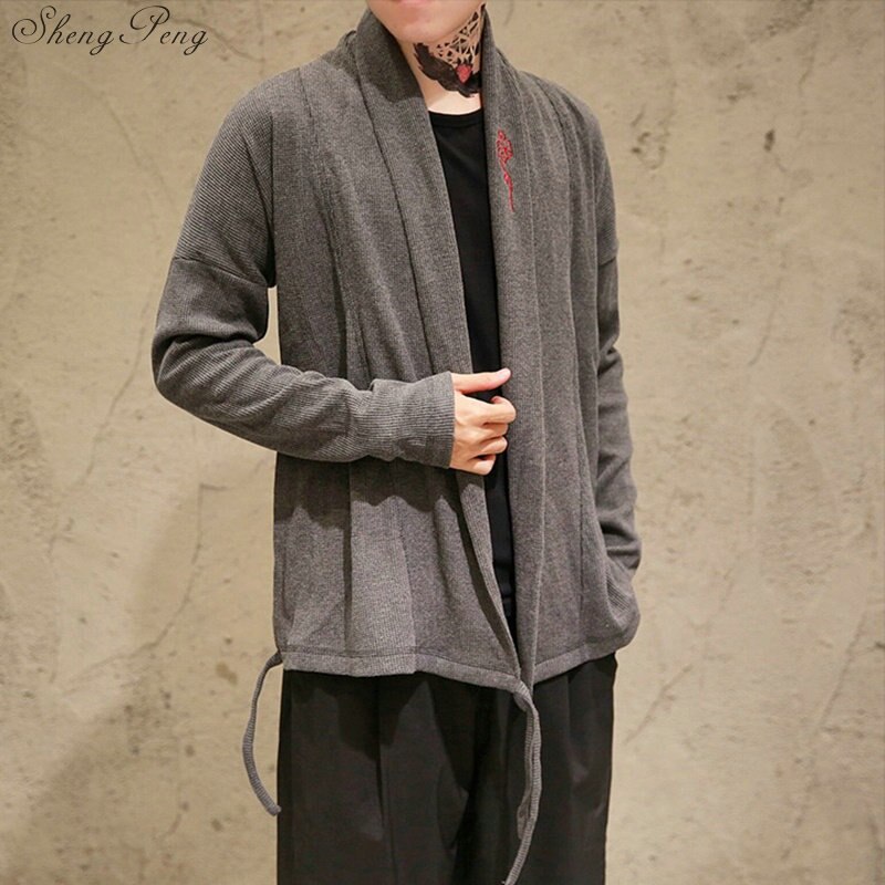 Traditional chinese clothing for men long sleeve shirt oriental clothing traditional chinese men clothing shanghai tang Q006