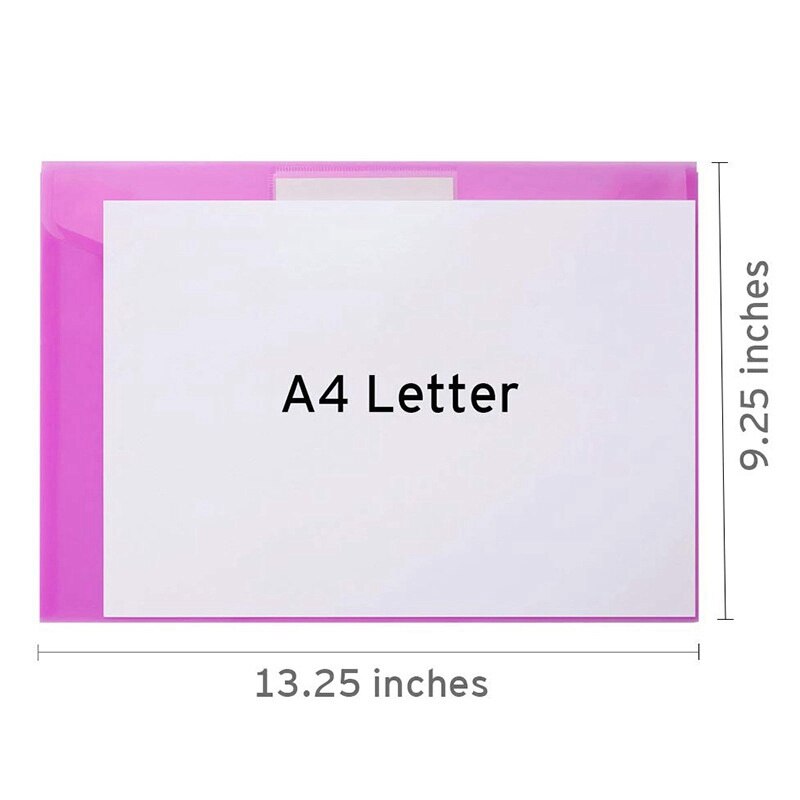 Plastic Envelopes A4 Letter Size Plastic Envelopes with Snap Closure Poly Envelope Plastic Folders with Closure
