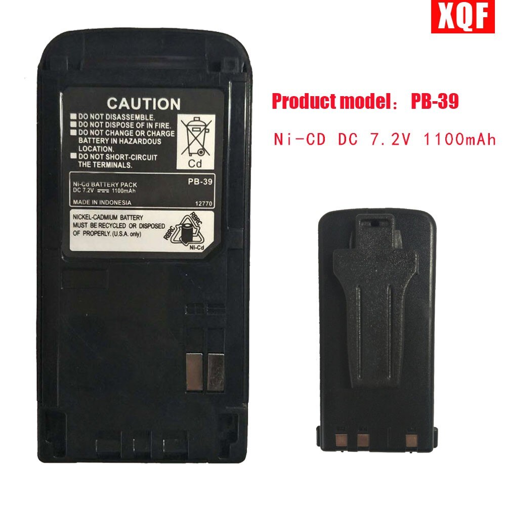 XQF PB-39/PB-39H Ni-CD DC 7,2 V 1100 mAh Batterie für KENWOOD Radios TH-D7A TH-D7E TH-G71A TH-G71E