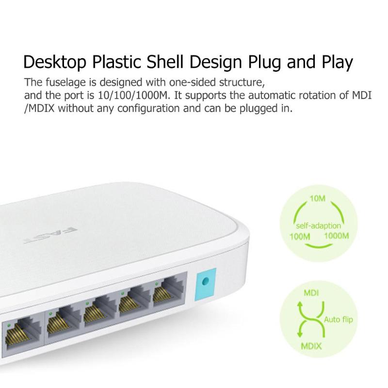 ALLOYSEED FSG105M 5 Port PoE Switch High Speed RJ45 1000M Gigabit Ethernet Switch Fast Ethernet Network Switcher Hub Splitter