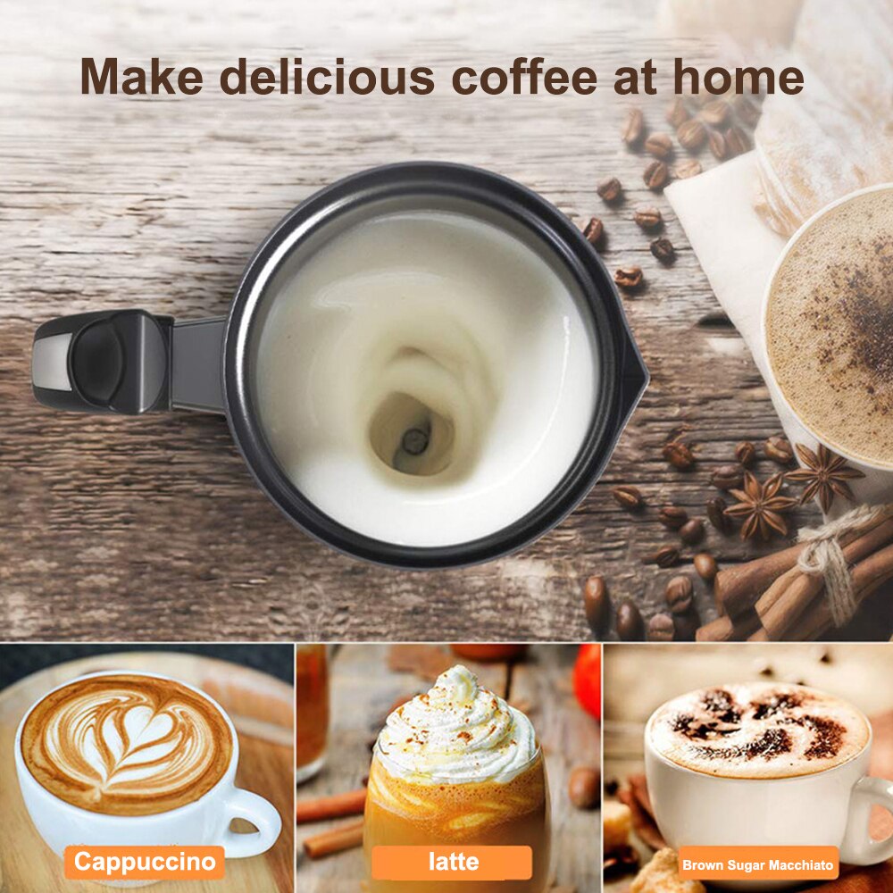304 Stainless Steel Electric Milk Frother Creamer Heater Milk Foam Machine Steamer Cappuccino Bubble Coffee Latte Maker 500W