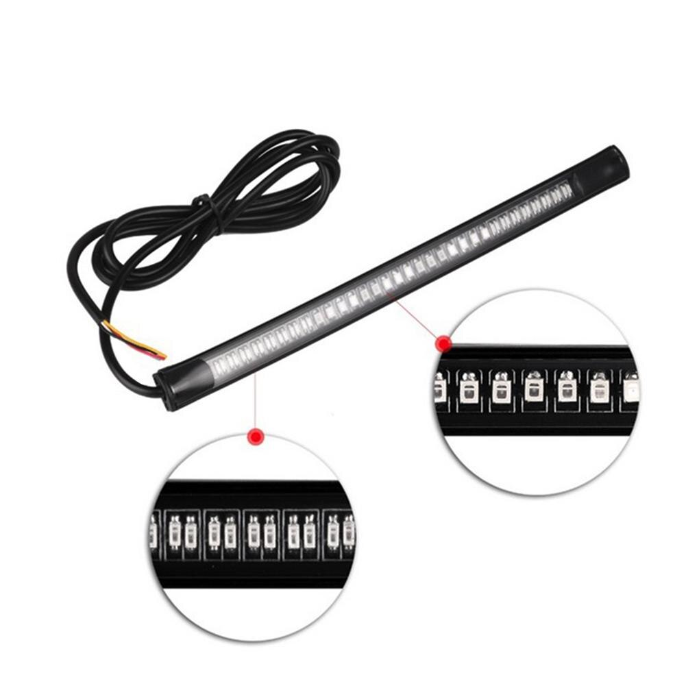 Co Licht Universele Led Strip 48Leds Flexibele Stop Running Light Dc 12V Motorcycle Turn Signal Brake Staart Strip voor Auto Atv Niva