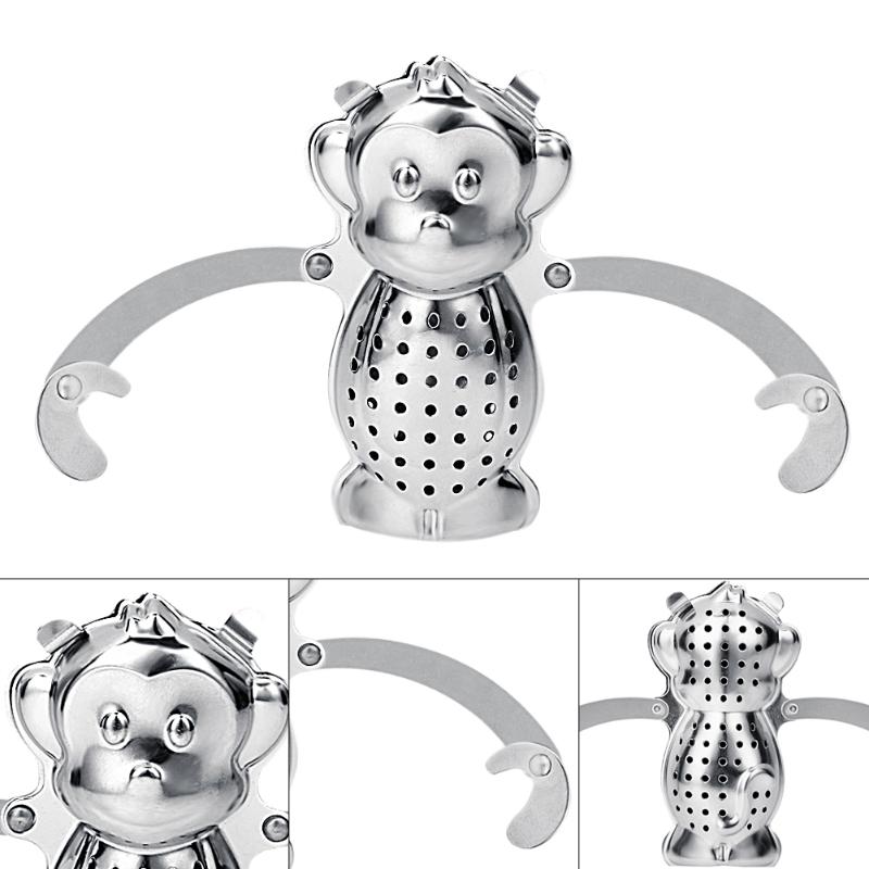 Monkey Shape Tea Infuser Loose Leaf Strainer Herbal Filter Tray Spice
