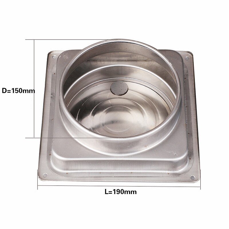 Wall Air Vent Exhaust Fan Pipe Check Valve Dia. 150mm For Kitchen Toilet Ventilation System Exhaust Flue Pipe Stainless Steel