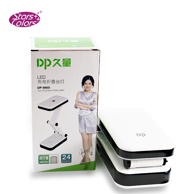 (90~240V / 2-Flat-Pin Plug) Foldable Rechargeable White Light Desk Lamp Eyelash Extension Flexible Eyelash LED Light