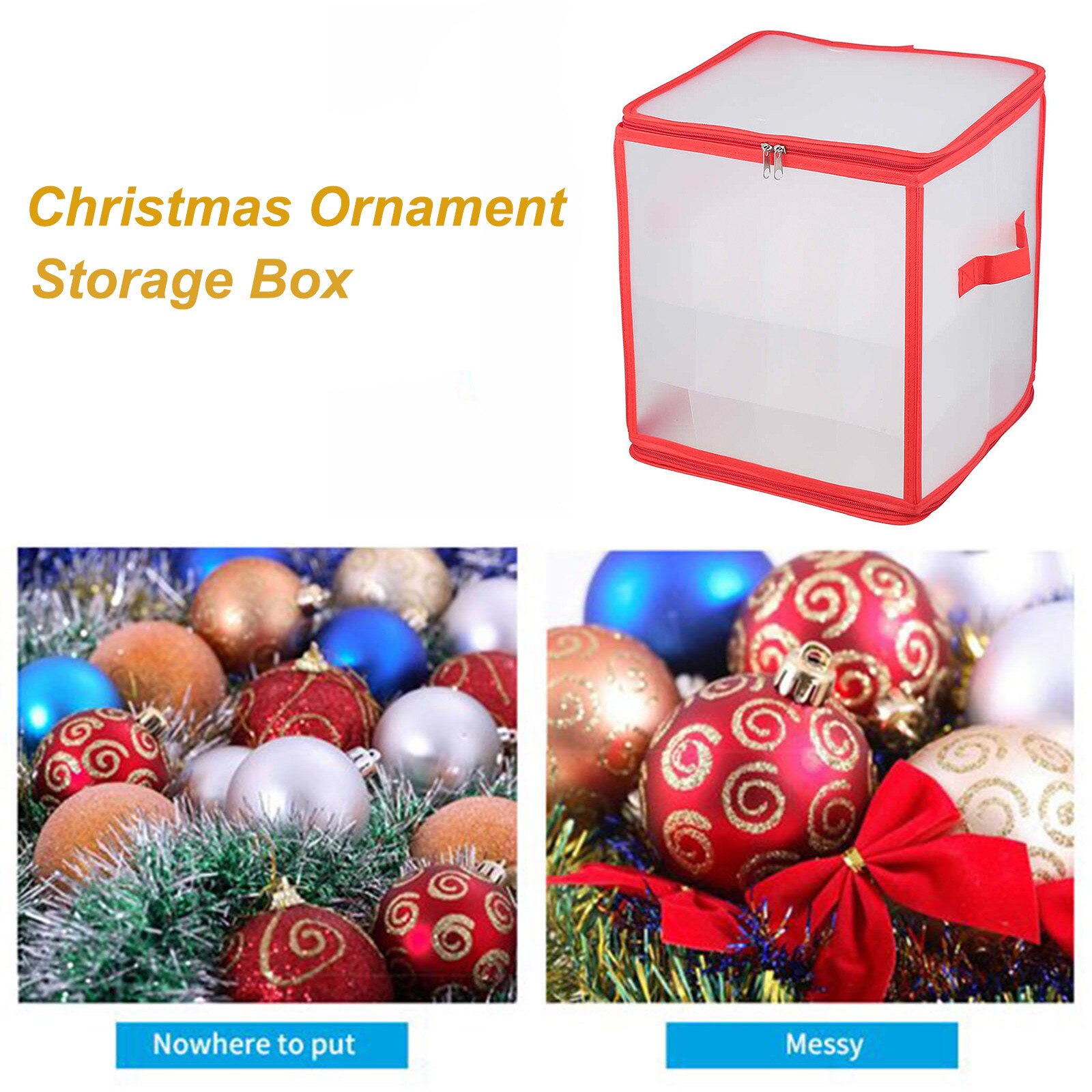 64 Kerstballen Opbergdoos Ornament Kerst Xmas Tree Decoratie Organizer Bag Kerstballen Decor Tas Snuisterij Opslag Divider # YL10