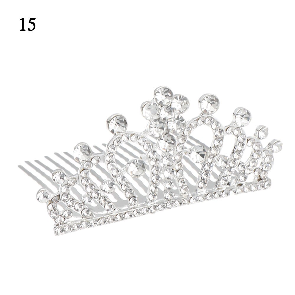 Lovely Mini Tiara Crystal Rabbit Princess Crown Comb Party Costume Accessory Girls Kids Birthday Children's Headwear: 15