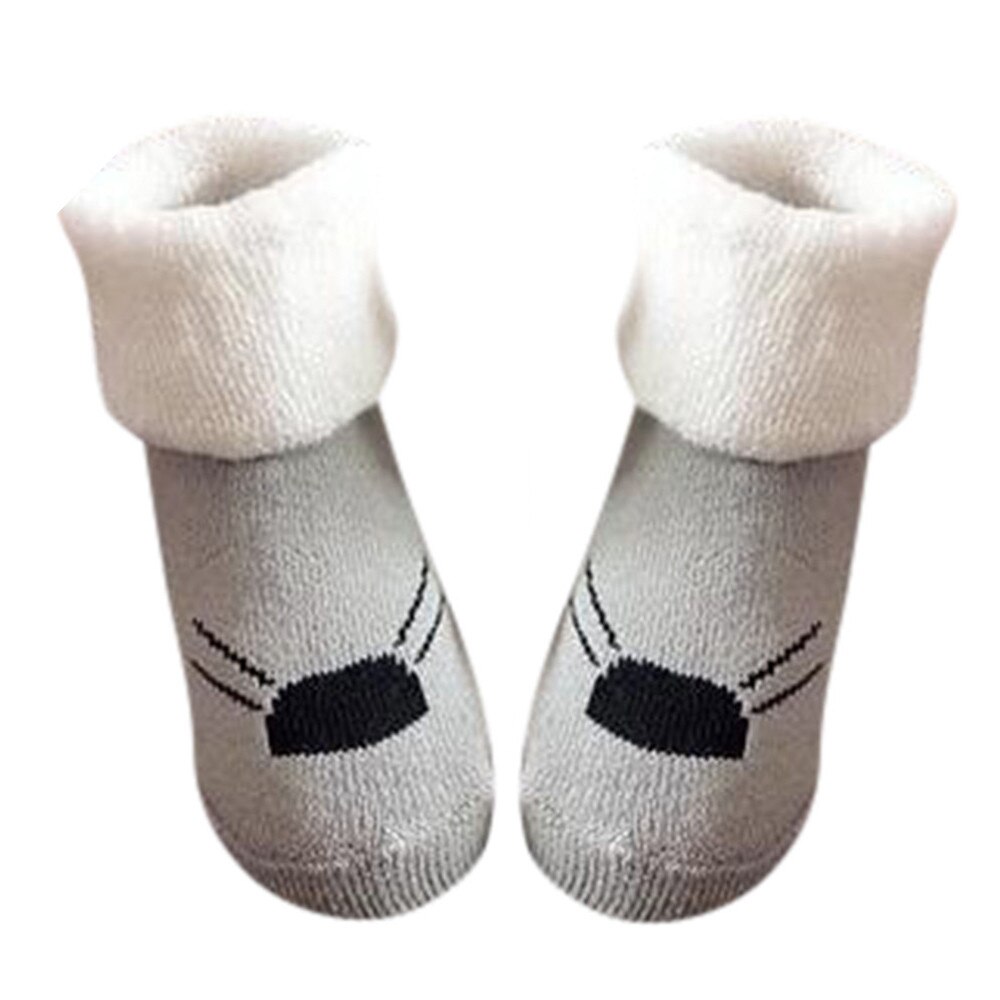 Winter Cotton Newborn Kids Infant Toddler Baby Boys Girls Cartoon Animals Anti-Slip Knitted Warm Socks: D