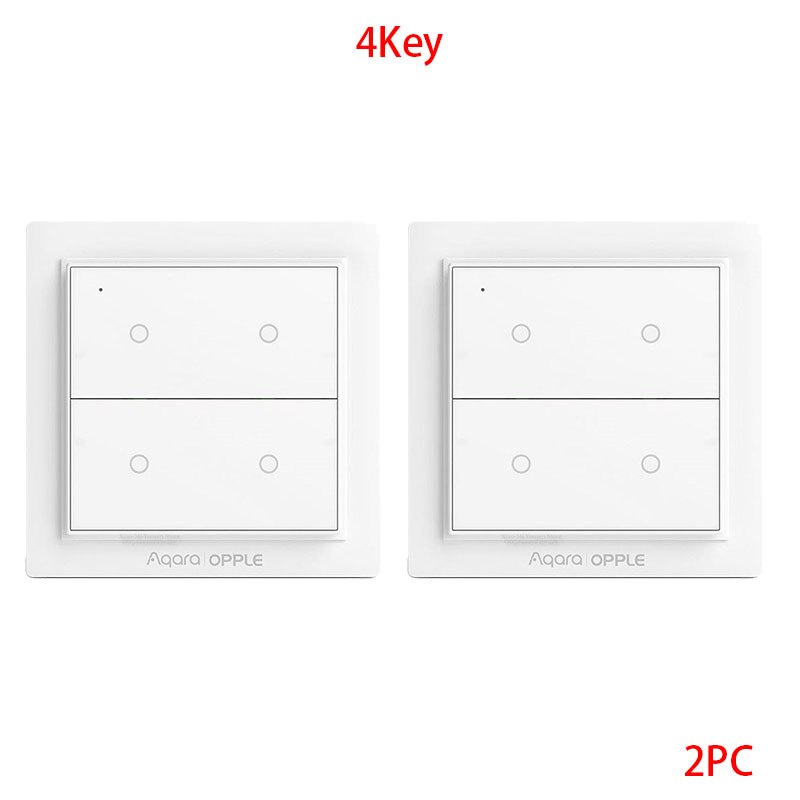 Original Aqara Opple Wireless Switch Zigbee 3.0 Smart Light Switch 2/4/6 Buttons APP Remote Control For Apple Homekit Mijia APP: 2PC-4Key