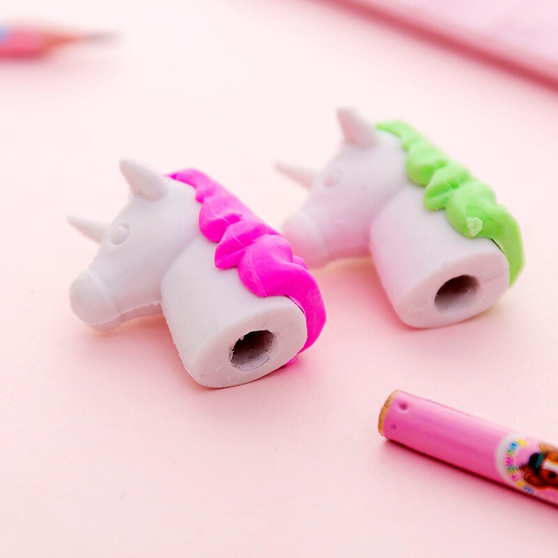 Nette Karikatur Einhorn Bleistift Radiergummi Multi-funktion Gummi Stift Kappe Kawaii Schreibwaren Schüler Schule Büro Liefert freundlicher Preis Spielzeug: 1PC zufällig