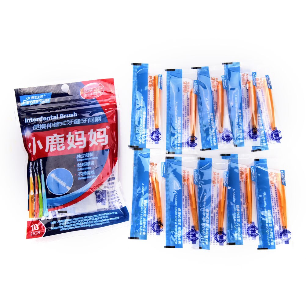 Push-pull Interdental Brush Orthodontic Dental Cleaning Brushes Adult Massage Gum Toothpick Interdental Brush Oral Hygiene