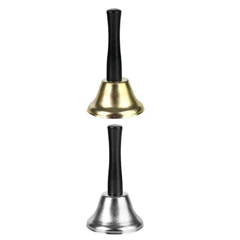 Hand Bells, 2PCS Call Bell Handheld Bell Service Bell Wedding Bell Dinner Bell for Christmas Rattle