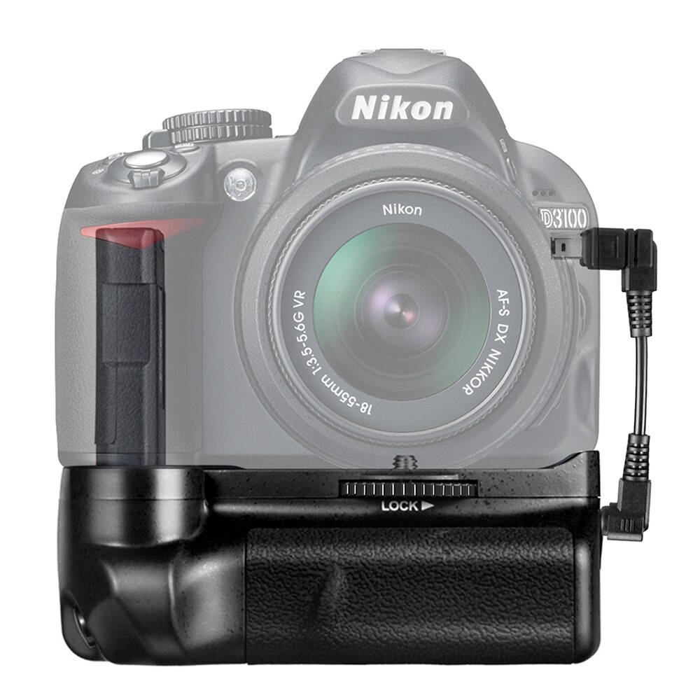 Travor Battery Grip Holder for Nikon D3100 D3200 D3300 DSLR camera with 2pcs EN-EL14 battery and 2pcs Microfiber Cleaning Cloth