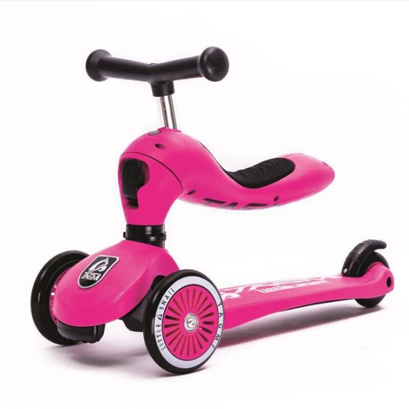 Tagmi Kleine Slak Scooter Combo Een Sleutel Conversie Kinderen Drie Wiel Scooter Rijden Een Fiets Outdoor Fun Sport: violet