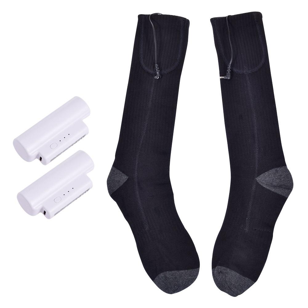 Chaussettes de Ski chauffantes électriques, avec 3 Modes de chauffage, chaussettes thermiques et bas pour l'équitation et le Ski en hiver, chauffage Rechargeable: Default Title