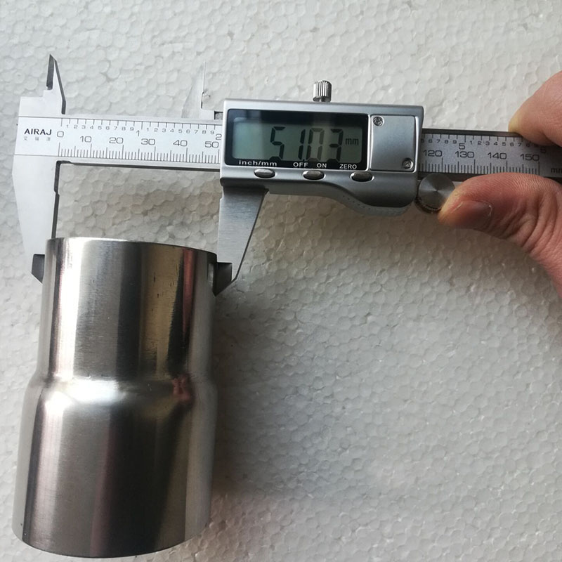 Tubo connettore riduttore adattatore di scarico moto universale da 51mm a 54mm