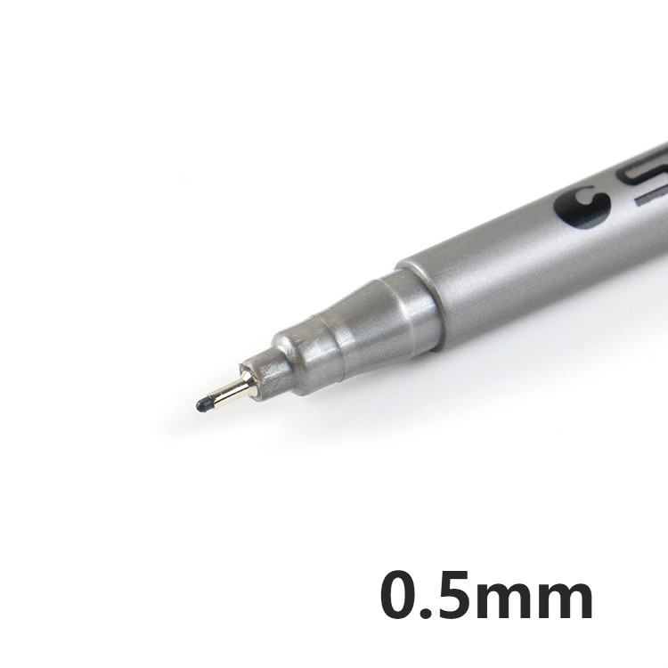 1 Pc Zwart Pigma Micron Pen Handgetekende Schets Naald Pen Hand Dawing Liner Fineliner Cartoon Handtekening Pen: 0.5mm