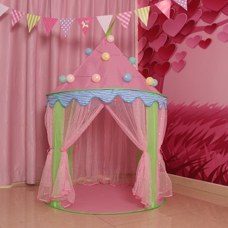 Portatile Tenda Del Gioco Del bambino Giocattoli per Bambini Tenda bambini interno all'aperto principessa castello wigwam Di Natale Regalo Di Compleanno per I Bambini