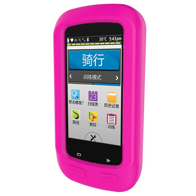 Pyöräilyyn gps garmin edge 1030 1000 suojakuori silikoni kumikotelo pyörä polkupyörä tietokoneen reuna 1030 1000 kotelo: Reuna 1000 pinkki