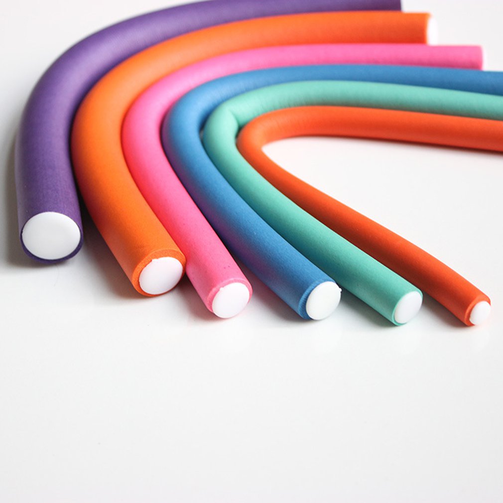 10 stuks/set zachte haarkrultang rollers krul haar buigzame rollers diy magische haarkrultangen styling rollers parelkatoen haarkrultang