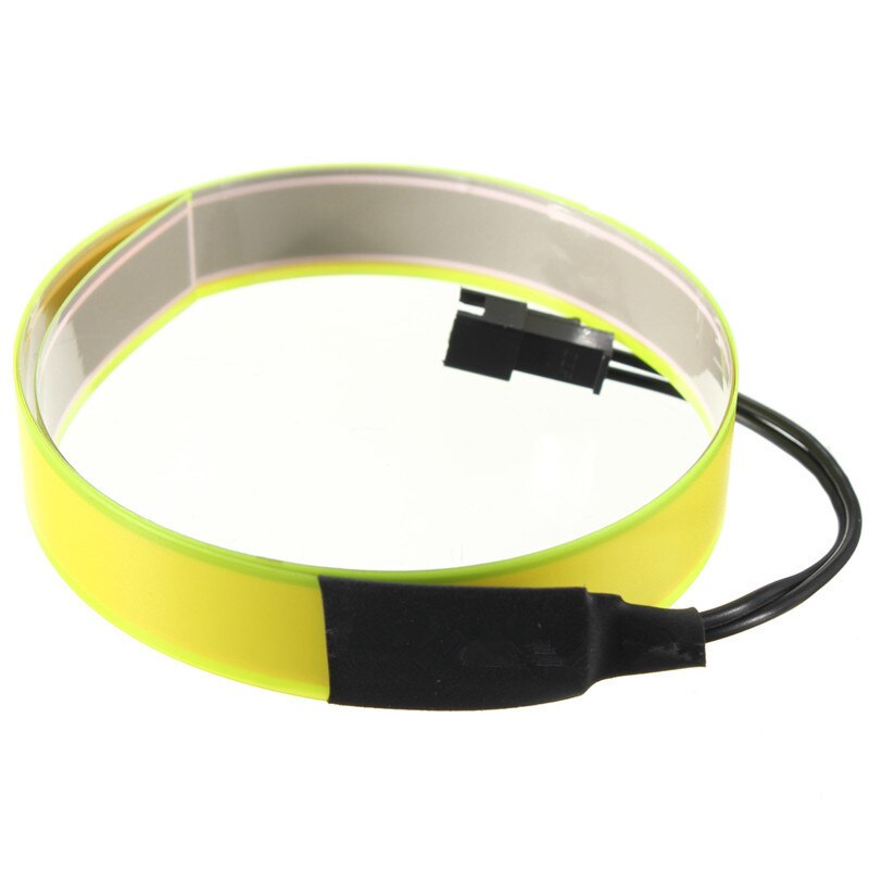 El tråd färgglad flexibel elektroluminiscerande tejp el tejp batteriström vit/blå/röd/rosa/lila/grön/citrongrön/gul: Gul