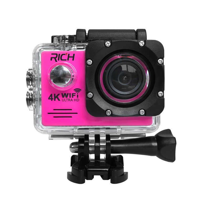 Hd action kamera wifi til rig ekstrem sports kamera video 1080p 30m vandtæt sports camrea ekstra hovedrem + taske + monopod