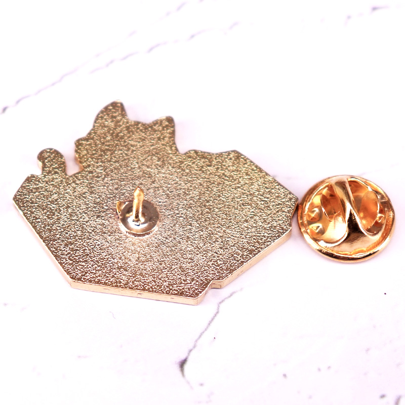 Pizza Kat Pin Grappige Kawaii Zwarte Kat Harde Emaille Pin Kat Liefhebbers Accessoires