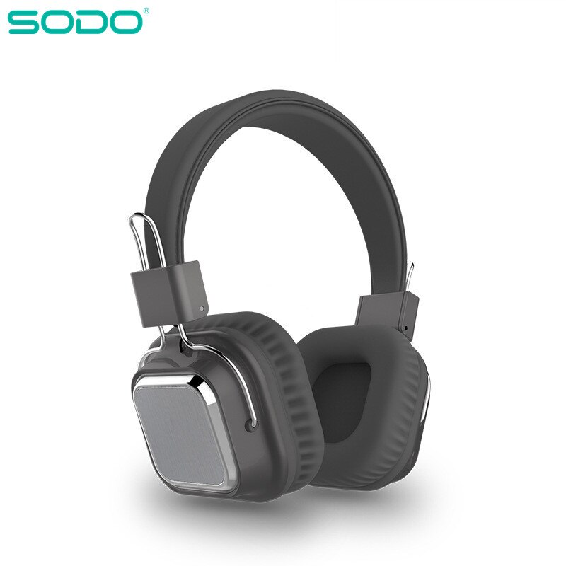 SODO SD-1003 Bluetooth Headphone On-Ear Wired Wireless Headphones Foldable Bluetooth 5.0 Stereo Headset with Mic Support TF Card: SD-1003 dark gray