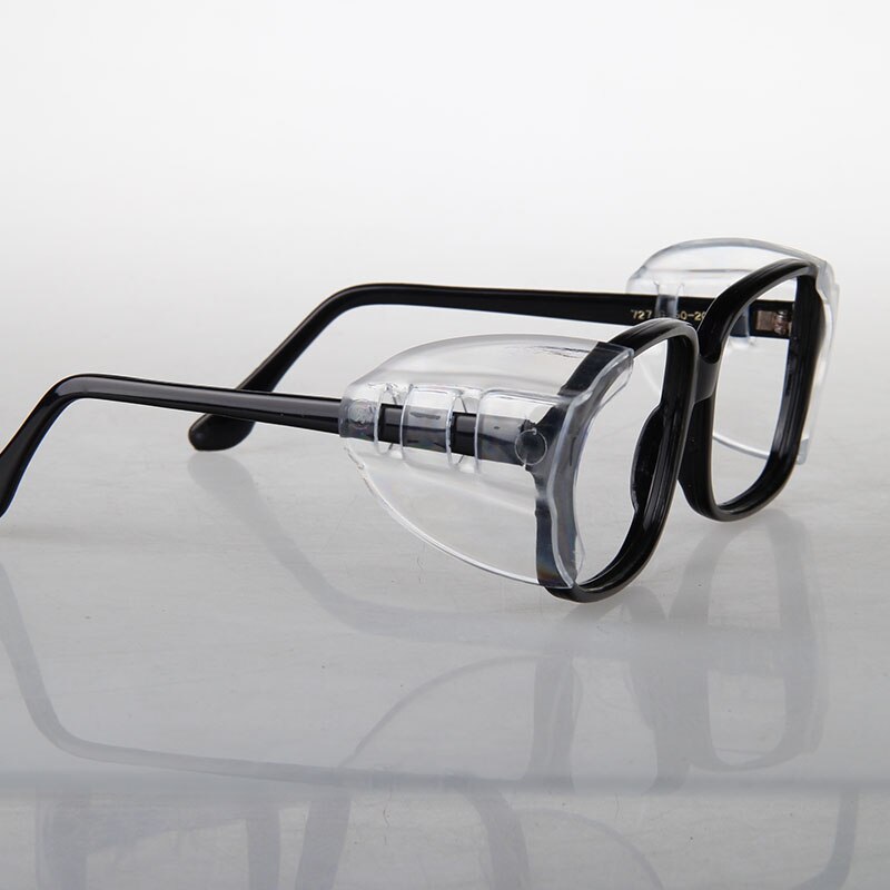 2 par beskyttelseskapper til briller sideskærme til nærsynede briller sikkerhedsflappe sidebeskyttelsesark anti-sandstænk