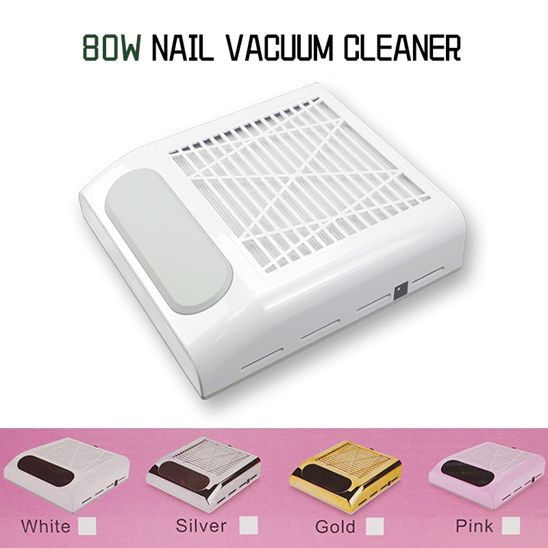 80W Sterke Nail Stofafzuiging Collector Stofzuiger Met Grote Power Ventilator Met Filter Nail Art Equipment Nail Voor manicure
