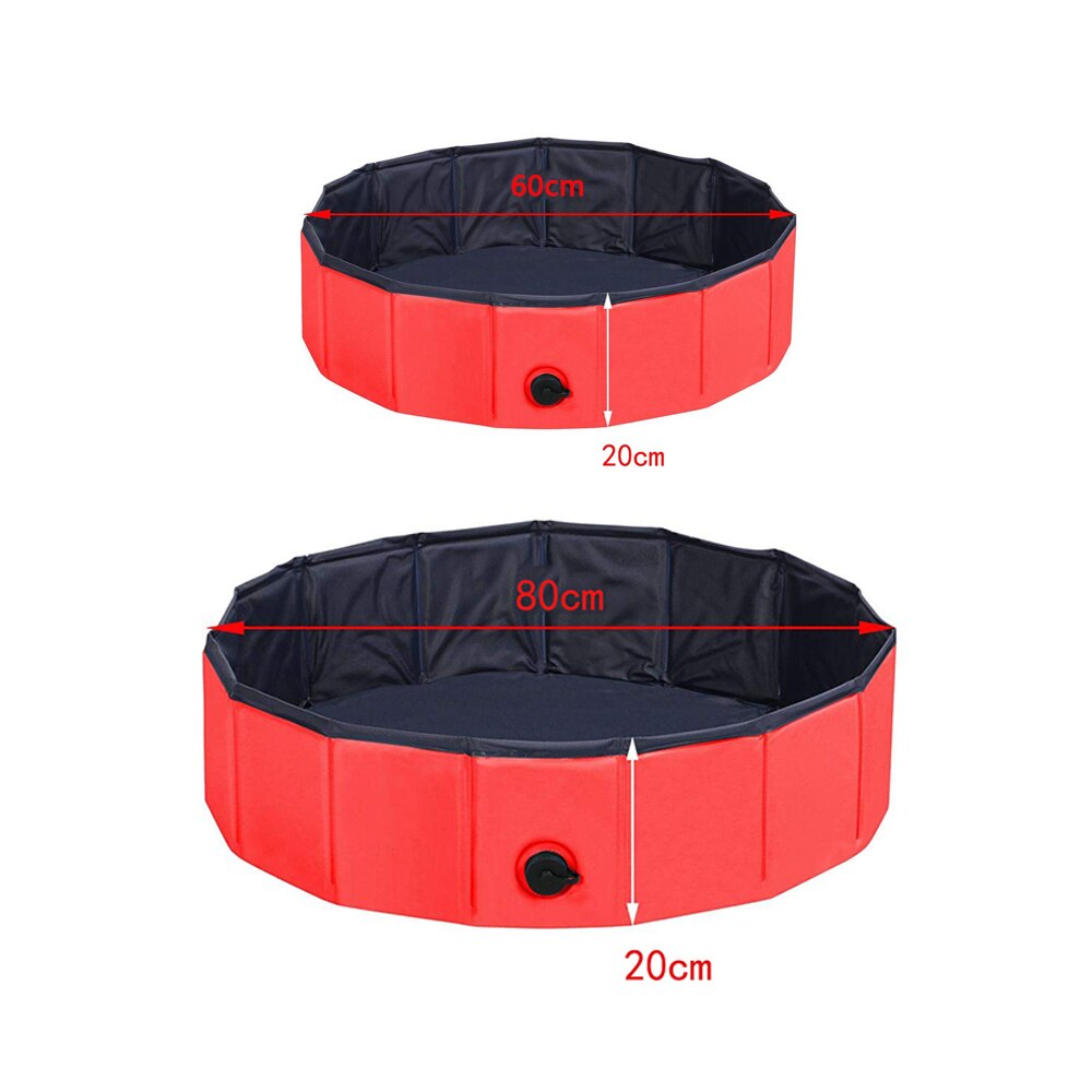 Foldable Pet Pool 60 20cm Play Bathing Swiming Pool 80 20cm Space-saving Pet Pool Summer