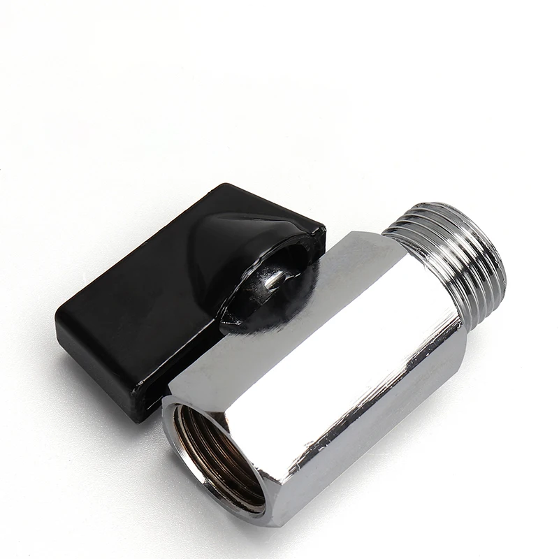 1/8" 1/4" 3/8" 1/2" Threaded Mini Brass Ball Valve BSP Male To Female Air Compressor Water Gas Oil Shut Off Valve