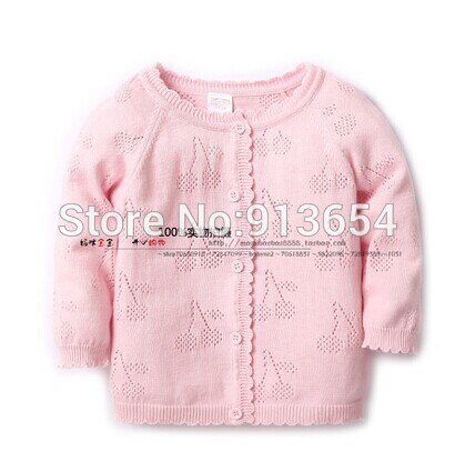 Vår höst barn tröja babykläder flickor kofta tröjor barn jackor baby stickad tröja barn kappa: 19-24 månader / Rosa