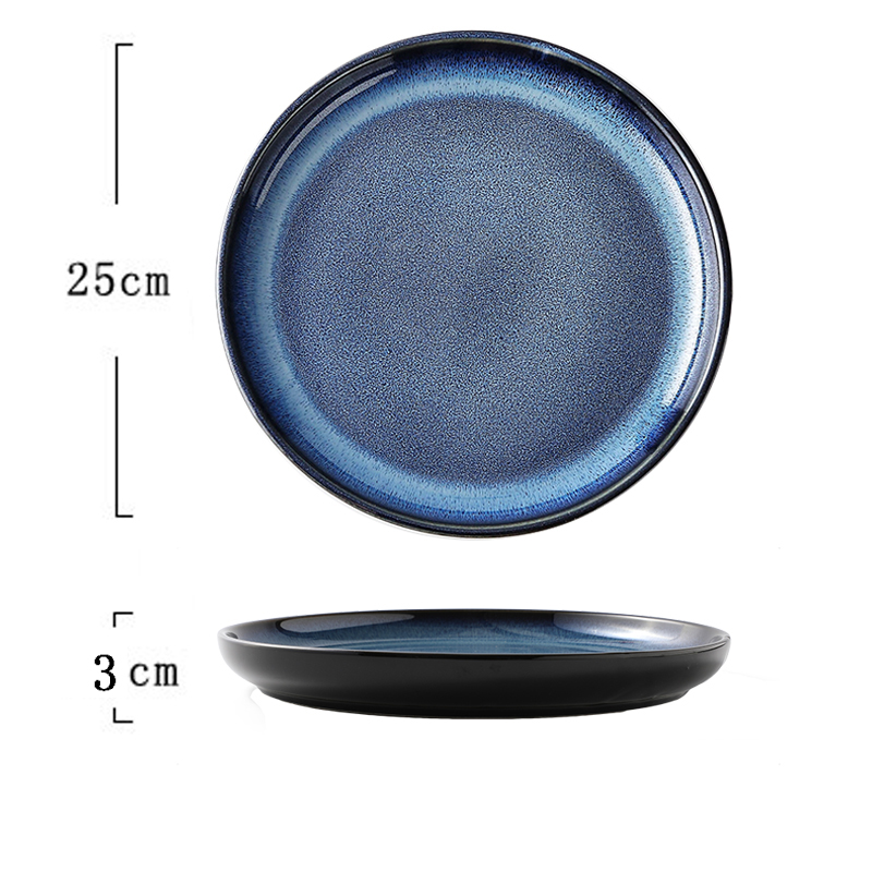 CHANSHOVA – four chinois traditionnel, grandes assiettes à salade en céramique, vaisselle ronde en porcelaine, plateau à Dessert H230: 8