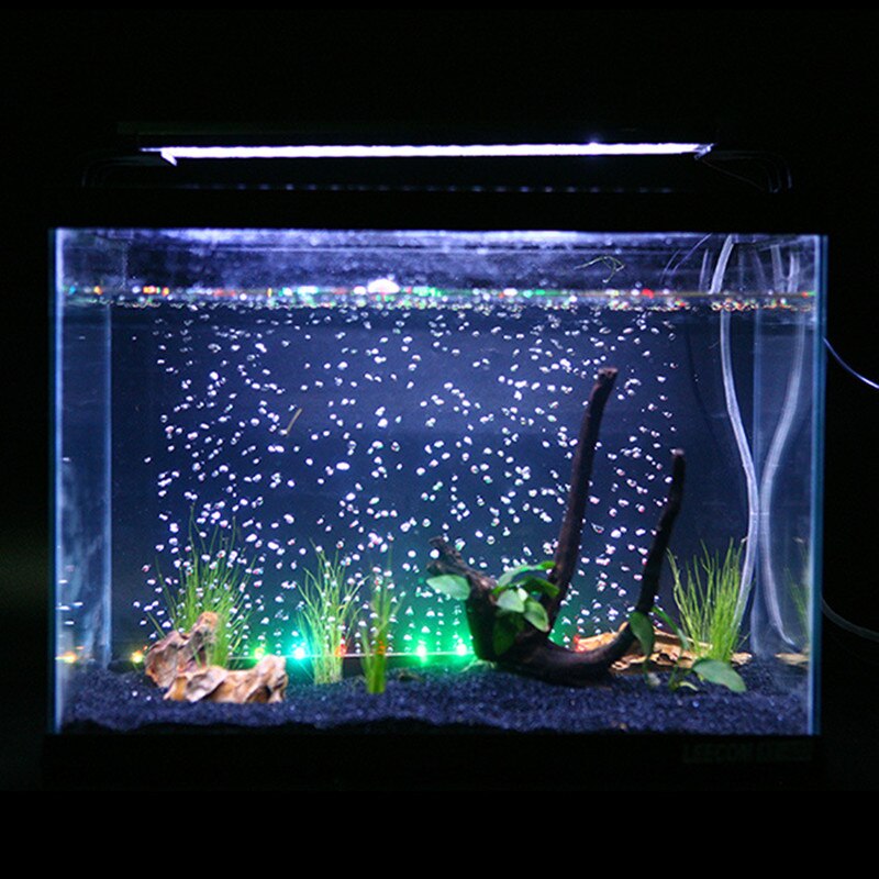AC110V-220V Multicolor Underwater Aquarium LED Bubble Light Air Stones Fish Tank Air Curtain Bubble LED Lamp Aquariu