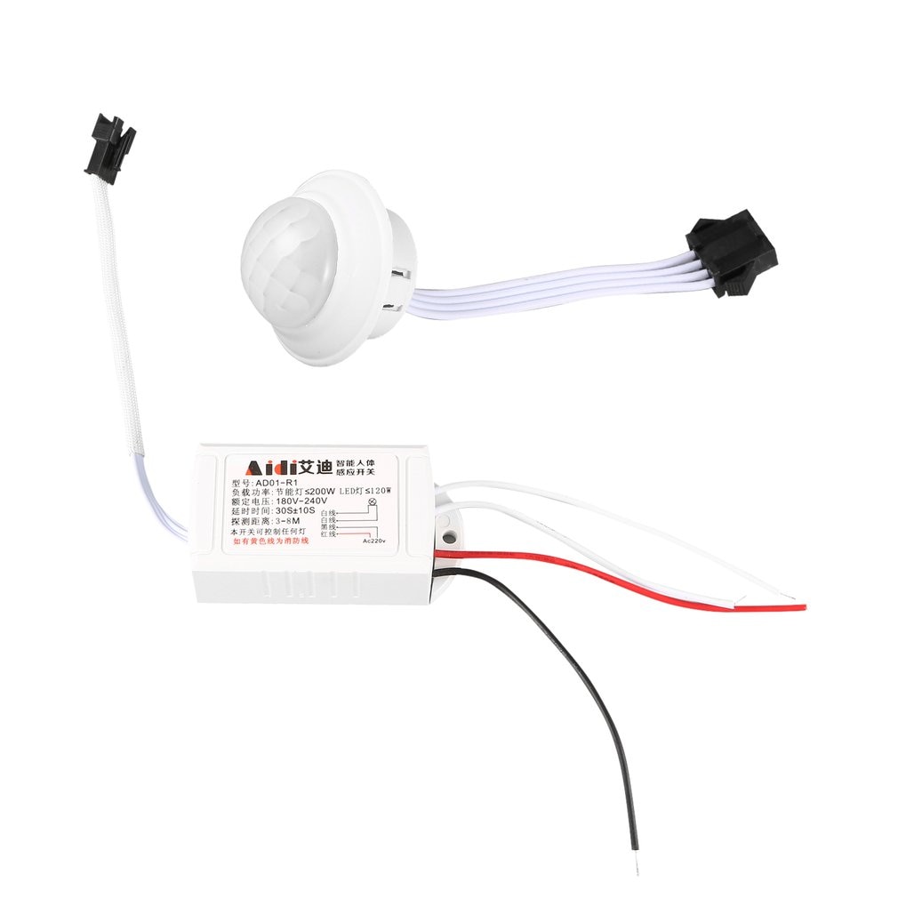 Mini skab 220v pir bevægelsessensor tænd / sluk ir infrarød menneskelig krop indikator sensor lys kontrol detektor modul 50hz