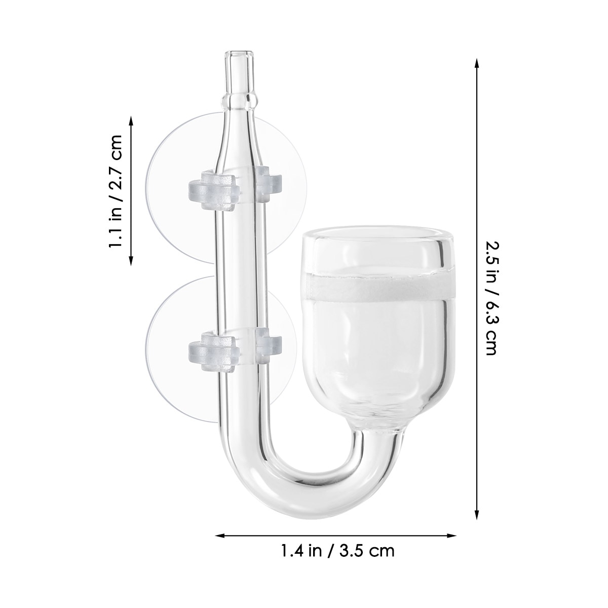 1 Pc CO2 Diffuser Met Zuignap CO2 Regulator Aansluiten Supply Voor Aquarium