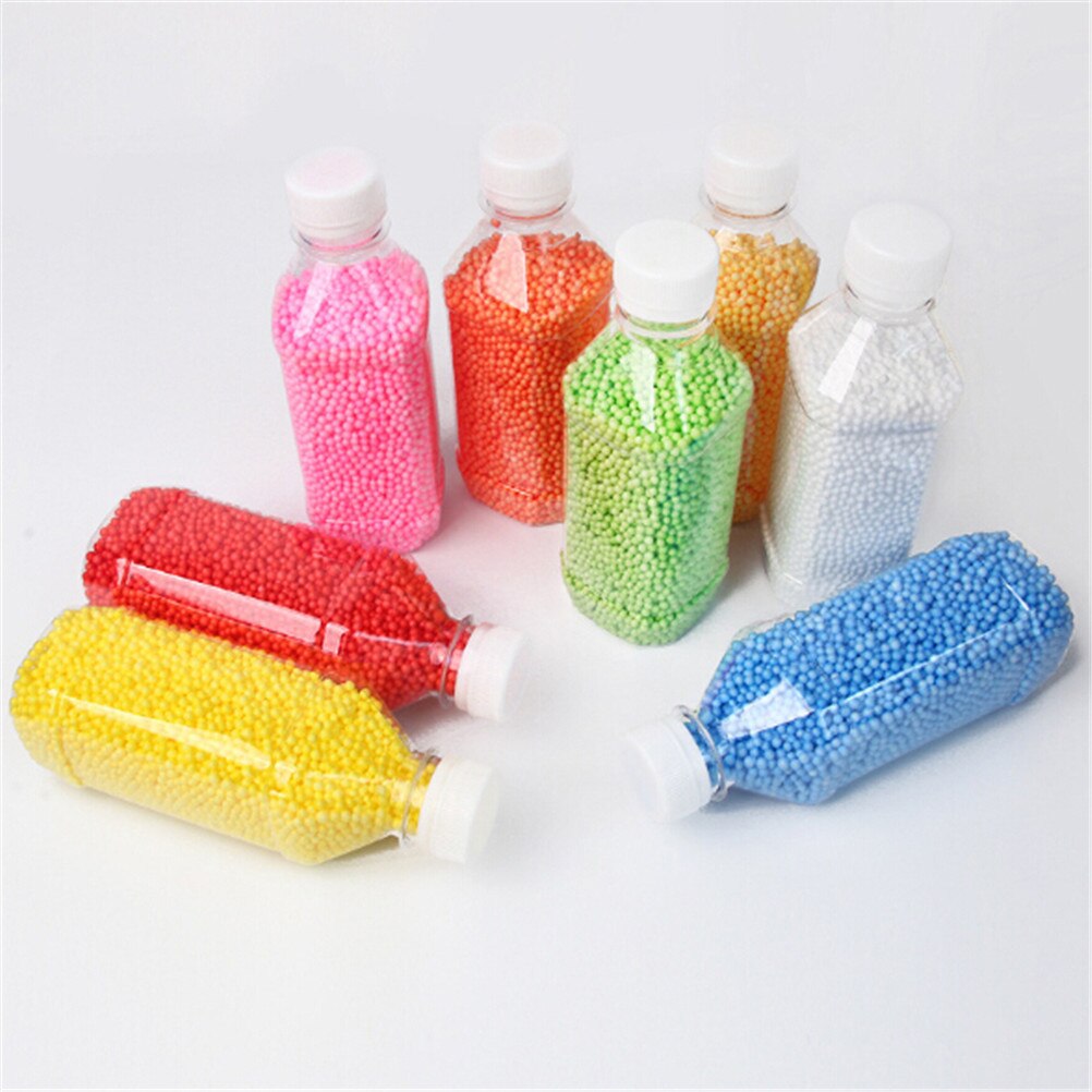 Mini billes en mousse plastique polystyrène | 1 bouteille, Mini billes de perles, bricolage, couleurs assorties, pour décorer les fournitures d'événements et fêtes, décoration