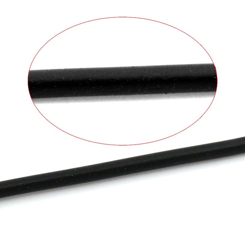 Cordón de joyería de goma para hombres y mujeres, pulsera redonda de color negro sin agujero, 1,5-3mm, DIY, collar, accesorios de joyería de , 10M de longitud