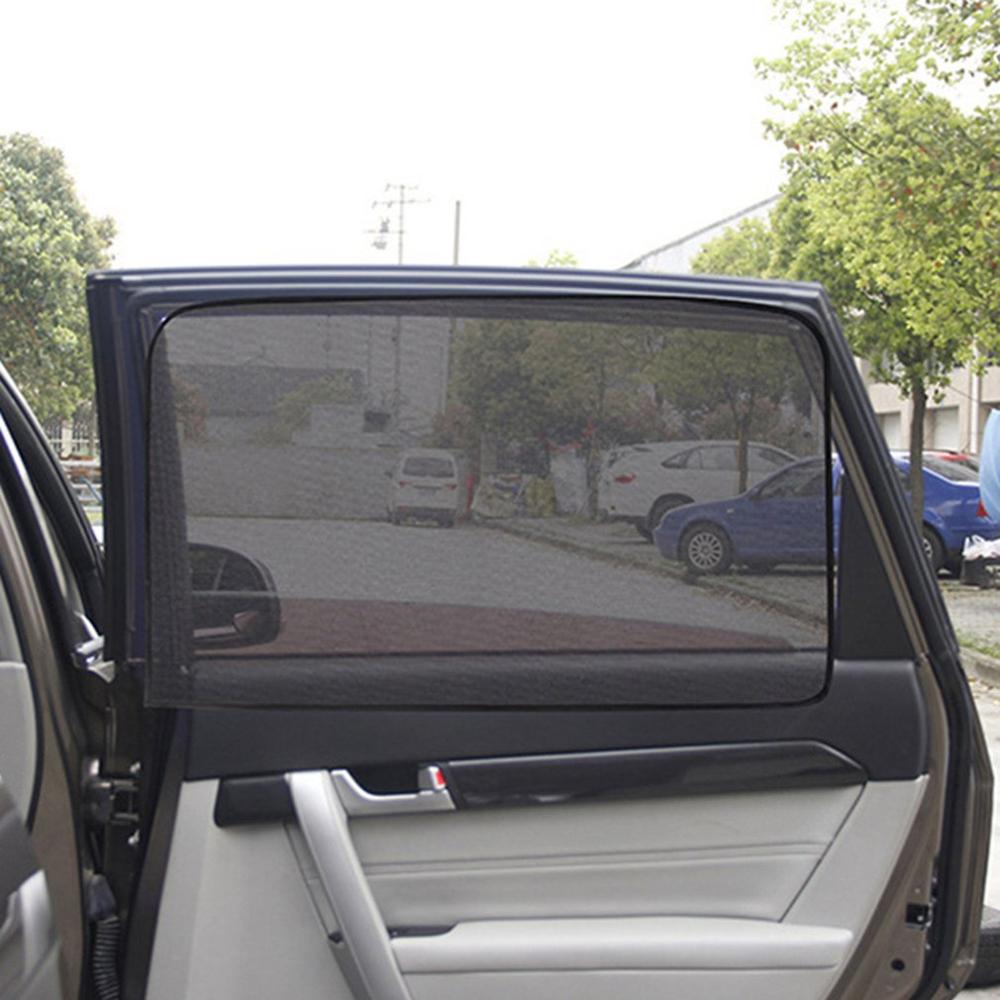 Magnetic Car Sun Shade UV Protection Car Curtain Car Window Sunshade Side Window Mesh Sun Visor Summer Protection Window Film: Back Square