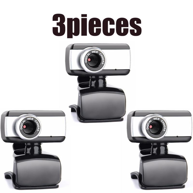 Mini Camera Webcam Full HD Web Camera Built-in Microphone Rotatable USB Plug Web Cam For PC Computer Mac Laptop Desktop: 3 pieces