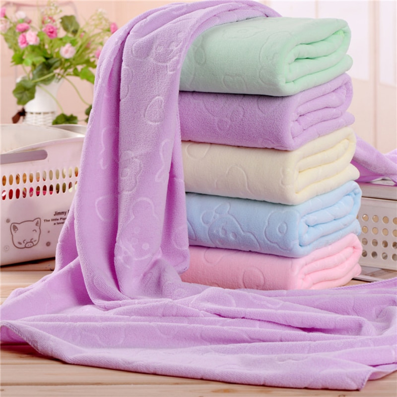Toallas de baño con estampado de oso, toalla de playa de 70x140cm, tela de microfibra, toallas de baño rectangulares, decoración lavable, novedad